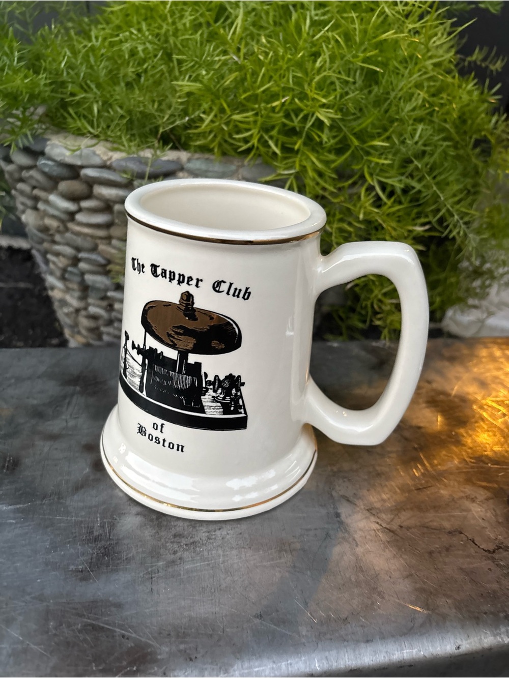 Vintage 70’s Beer Mug/Stein BOSTON MA THE TAPPER CLUB 25Th Anniversary, Gold - Picture 3 of 15